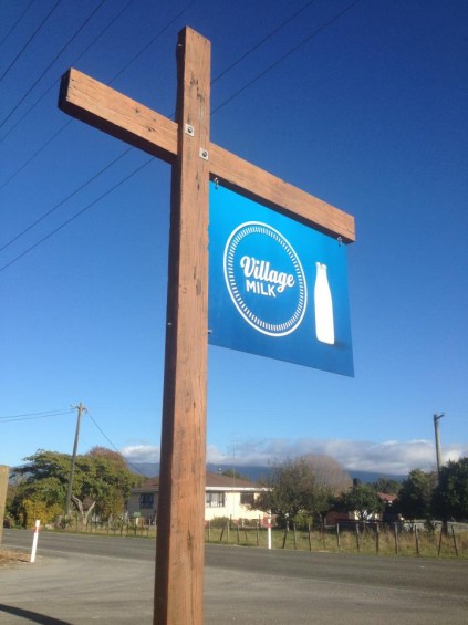 Village Milk sign