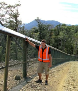 Rick Field, Project Coordinator with fence