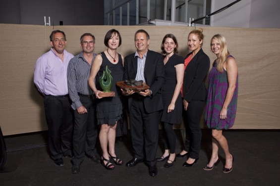 The winning team from Villa Maria, which won the 2012 Sustainable Business of the Year